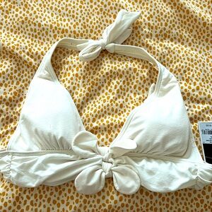 JUICY COUTURE BOW CHIC CLASSIC DOUBLE SIDE TIE BIKINI in White